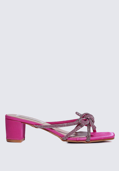 Genevieve Comfy Heels In Fuchsia