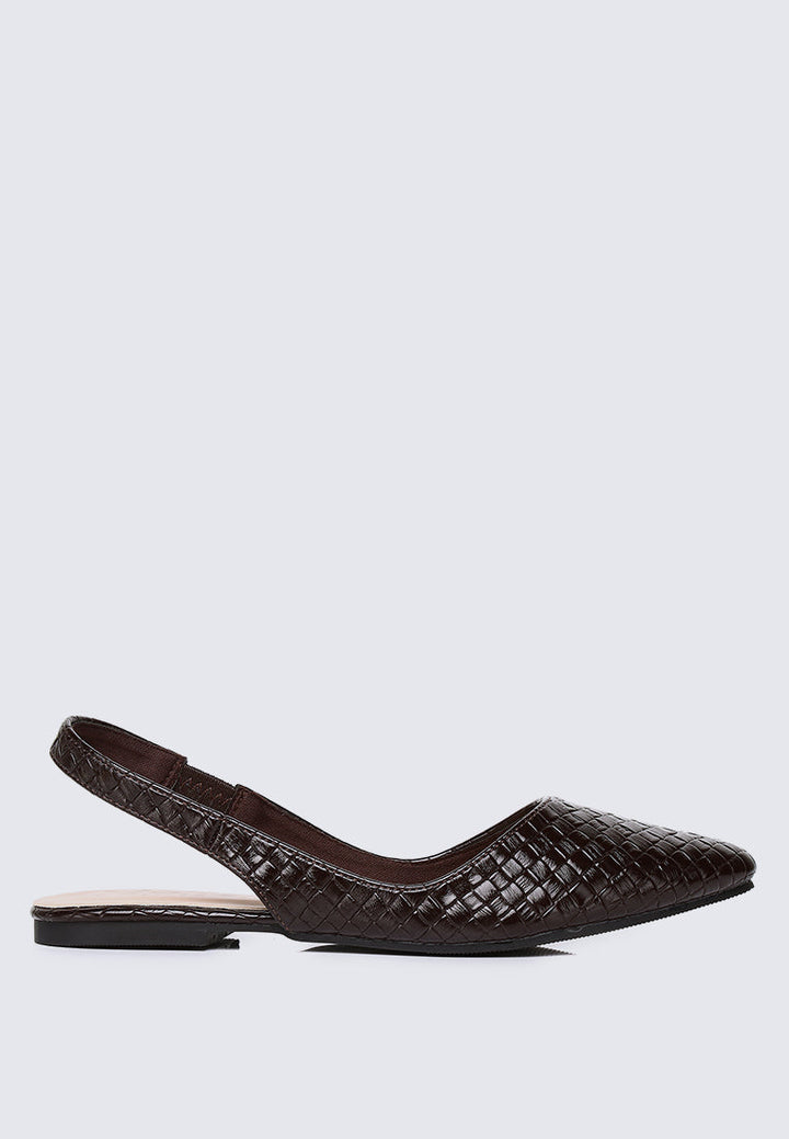 Kate Woven Comfy Ballerina In Espresso