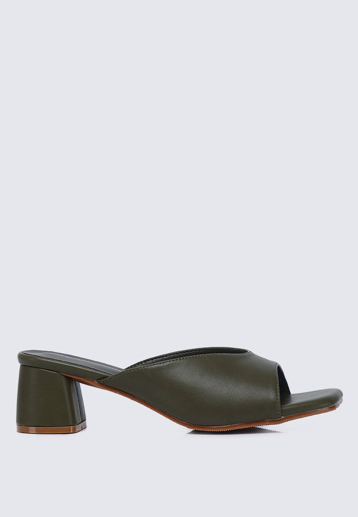 Nami Ultra WideFit Comfy Heels In Olive