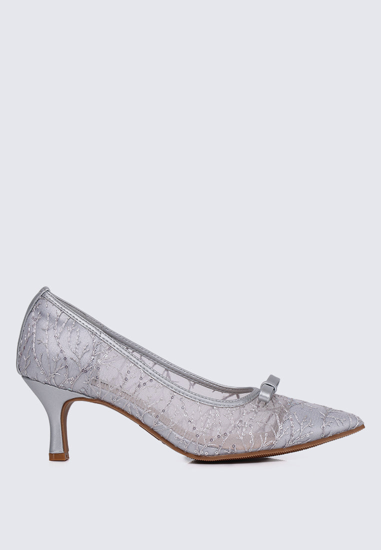 Bellisse Comfy Heels In Silver