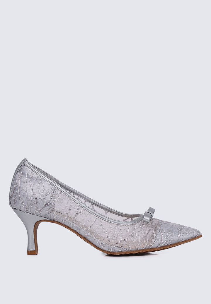 Bellisse Comfy Heels In Silver