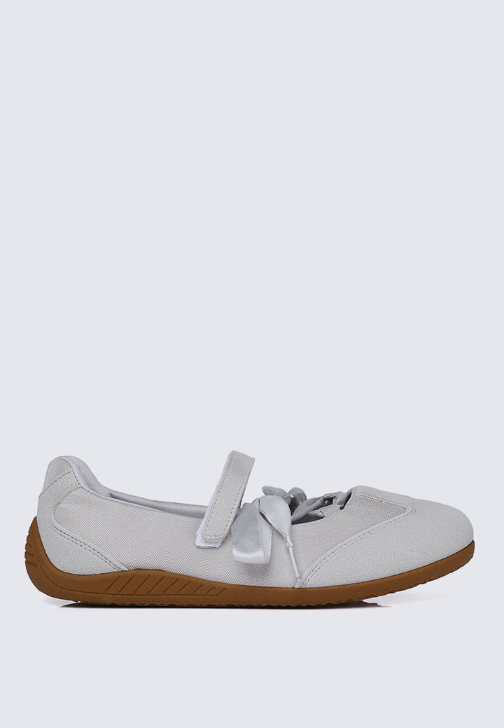 Luluna Comfy Ballet Sneakers In Silver