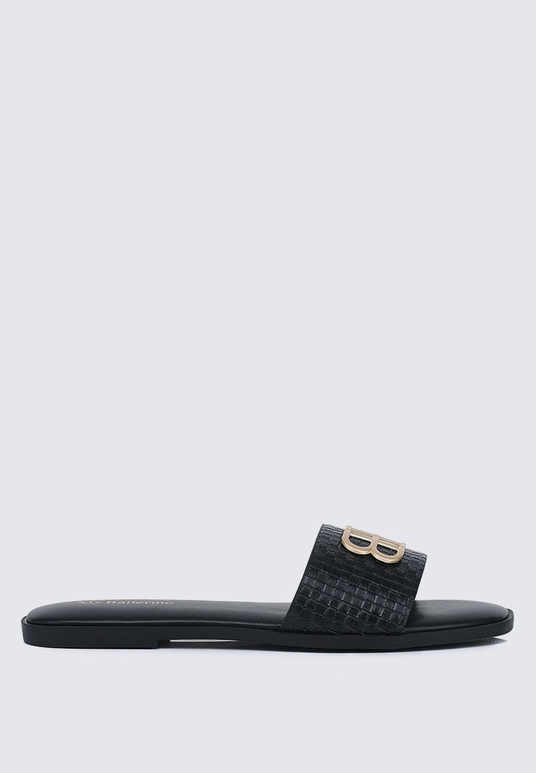 Ines Comfy Sandals In Black