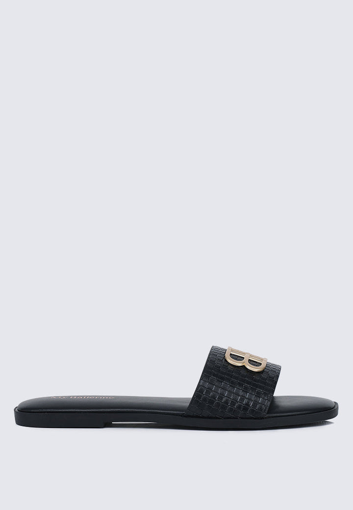 Ines Comfy Sandals In Black