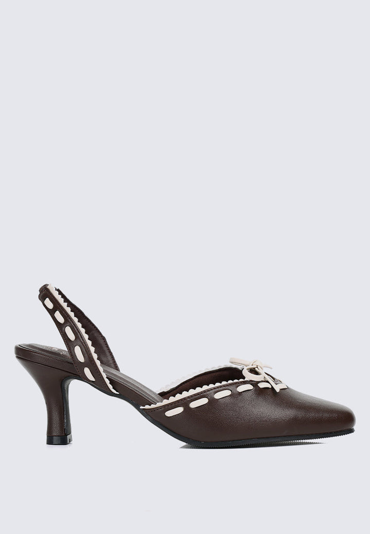 Maison Comfy Heels In Espresso
