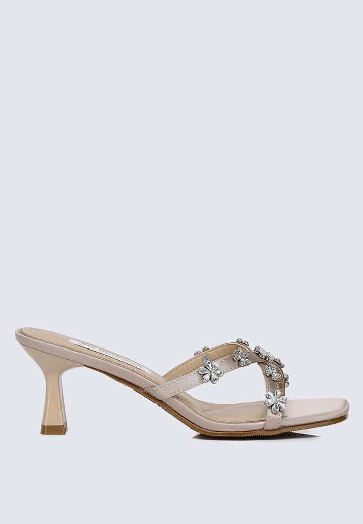 Alyssa Comfy Heels In Champagne