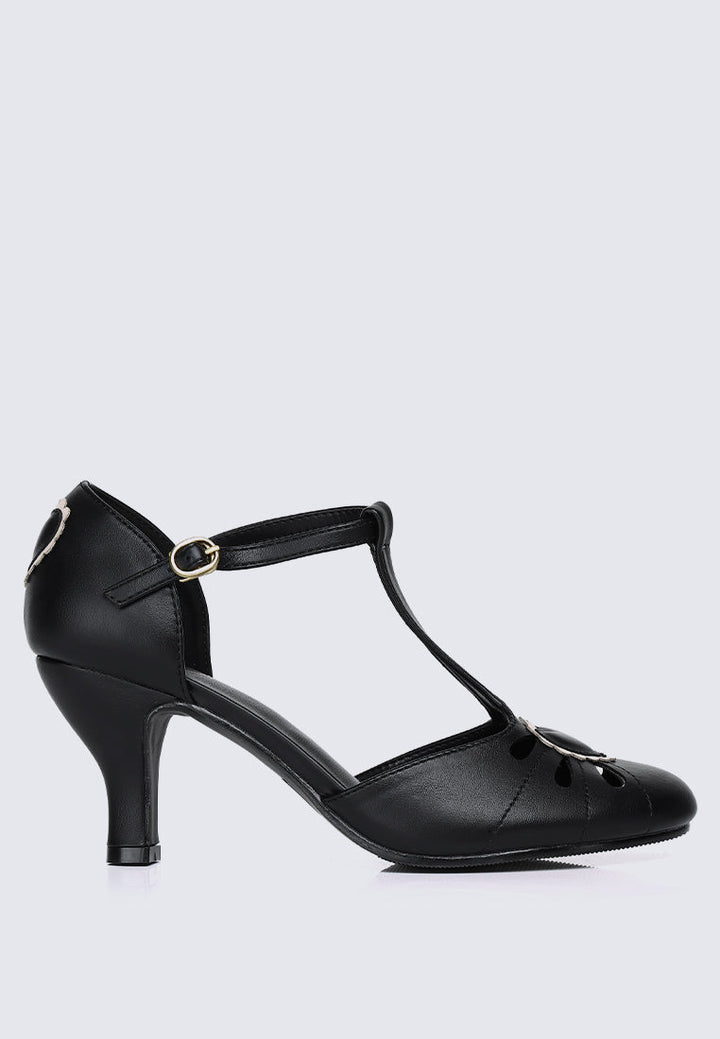 Lovella Comfy Heels In Black
