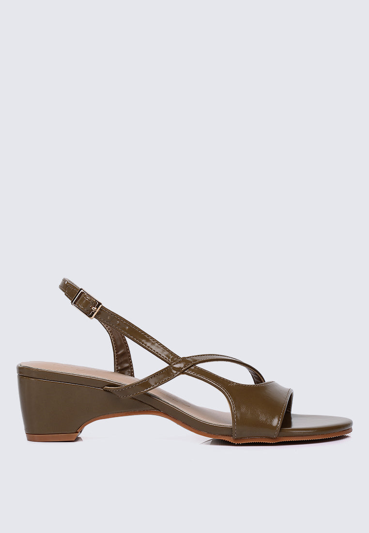 Yeemi Comfy Heels In Taupe