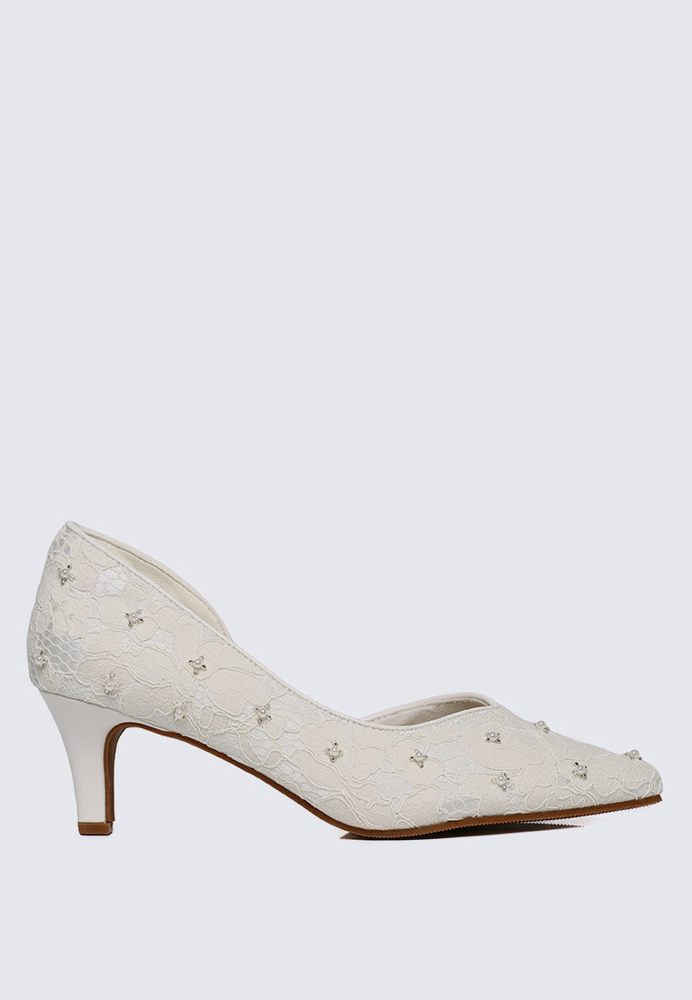 Kassia Comfy Heels In Ivory