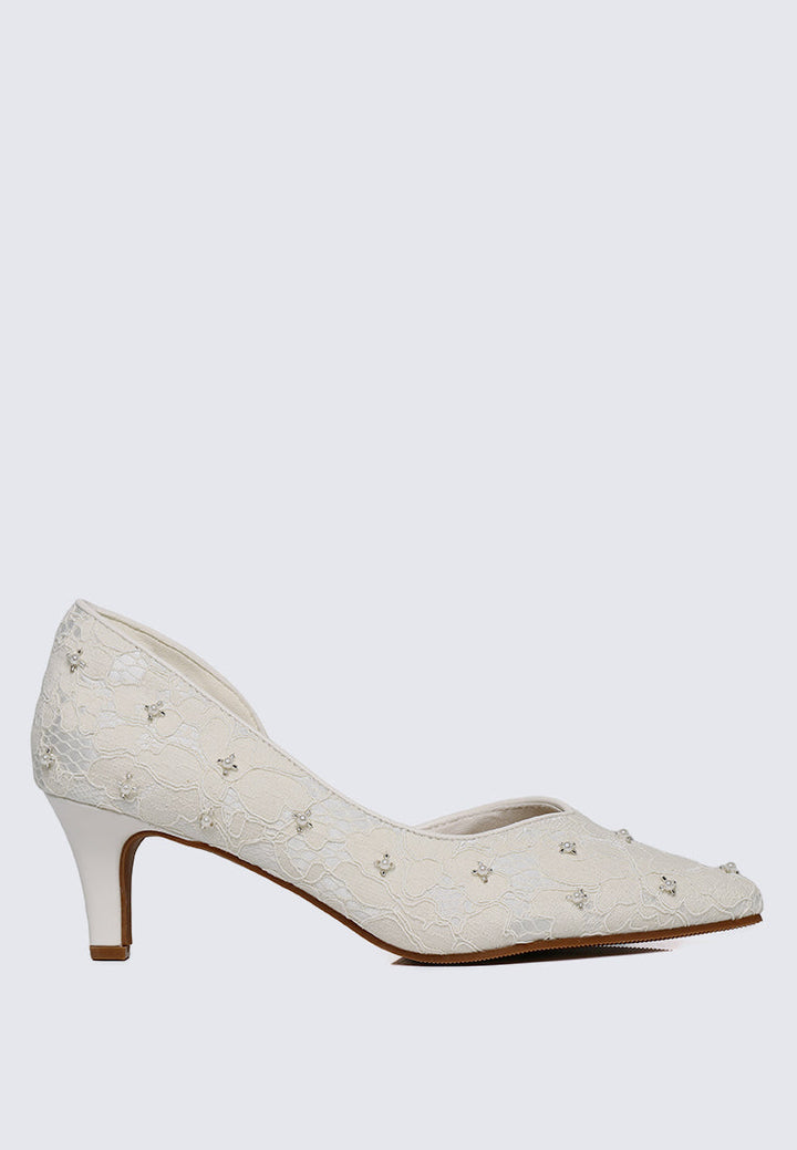 Kassia Comfy Heels In Ivory