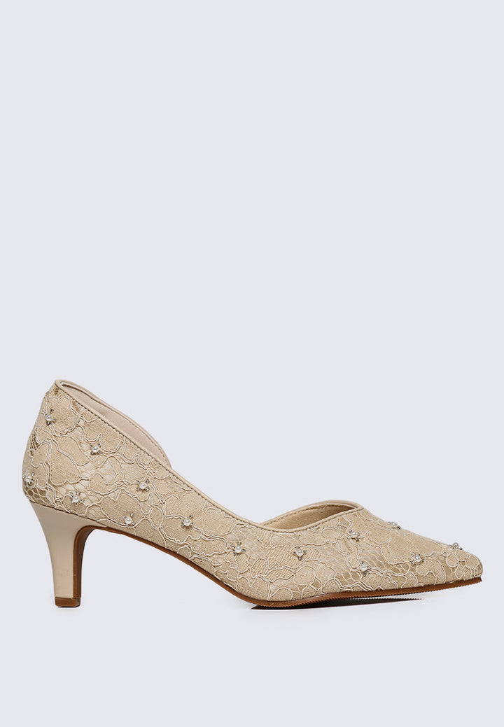 Kassia Comfy Heels In Nude