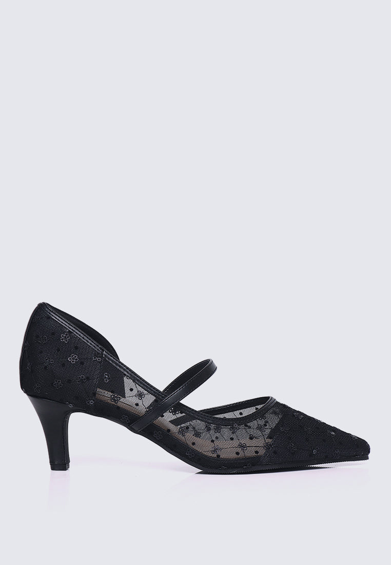 Rosmania Comfy Heels In Black