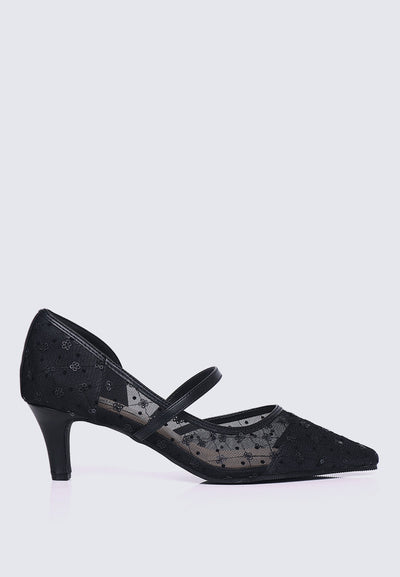 Rosmania Comfy Heels In Black