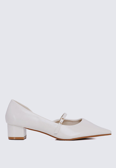 Catherine Ultra WideFit Comfy Heels In Off White