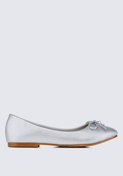Briony Comfy Ballerina In Silver