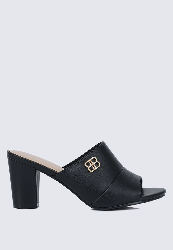 Sara Comfy Heels In Black