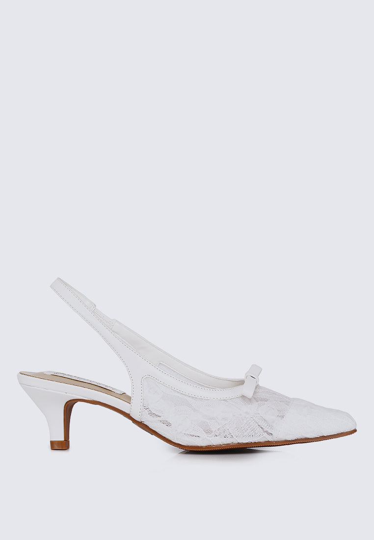 Cyanelle Comfy Heels In White
