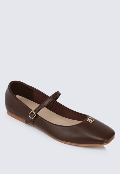 Aimee Comfy Ballerina In Espresso