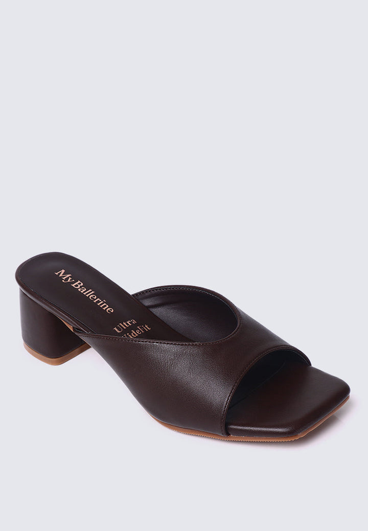 Nami Ultra WideFit Comfy Heels In Espresso