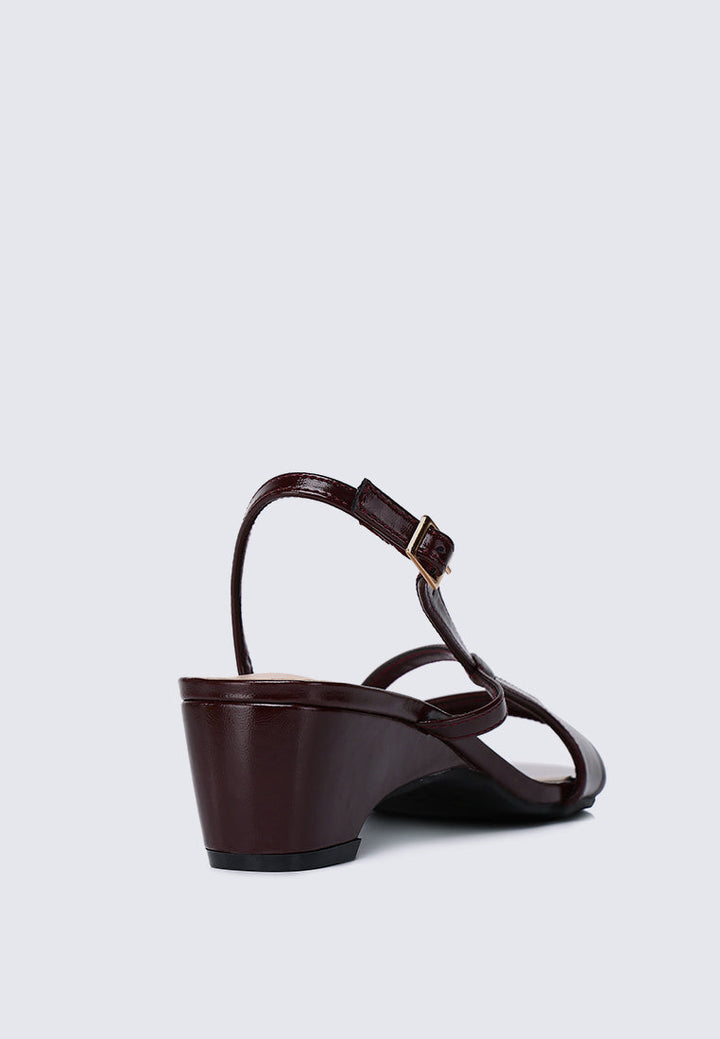 Yeemi Comfy Heels In Chocolate