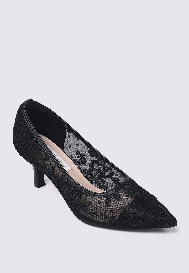 Sylvara Comfy Heels In Black