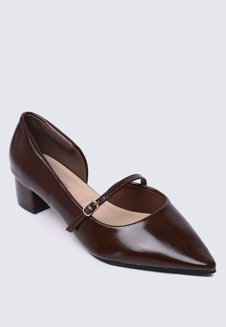 Catherine Ultra WideFit Comfy Heels In Espresso