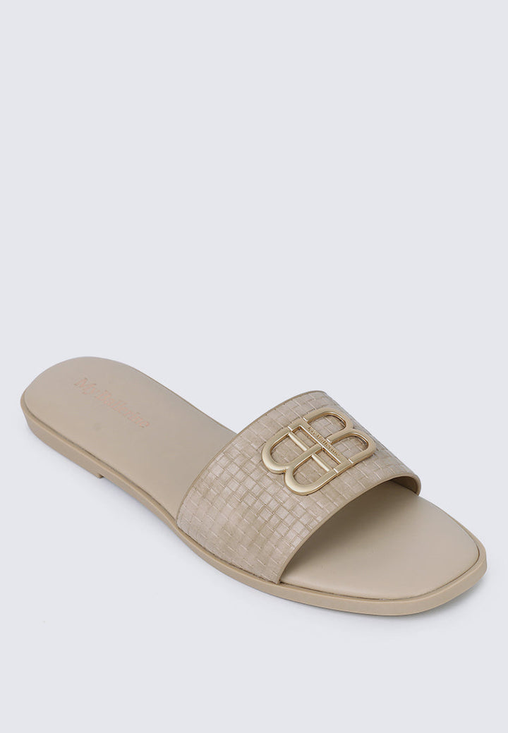 Ines Comfy Sandals In Almond