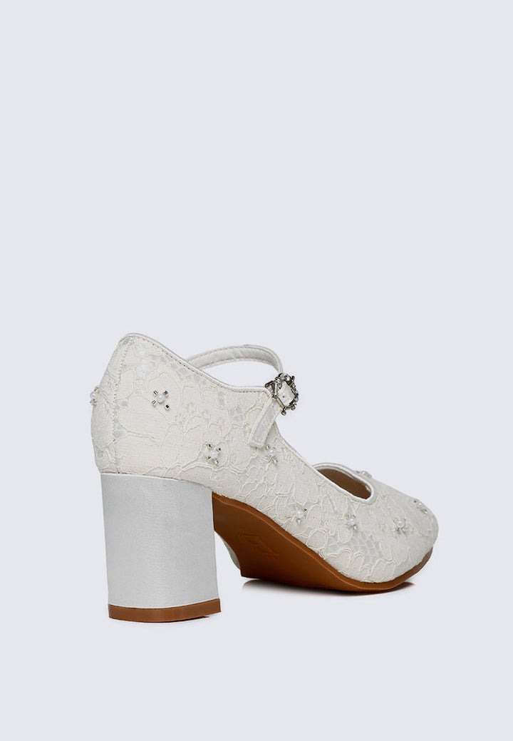 Candrea Comfy Heels In Ivory