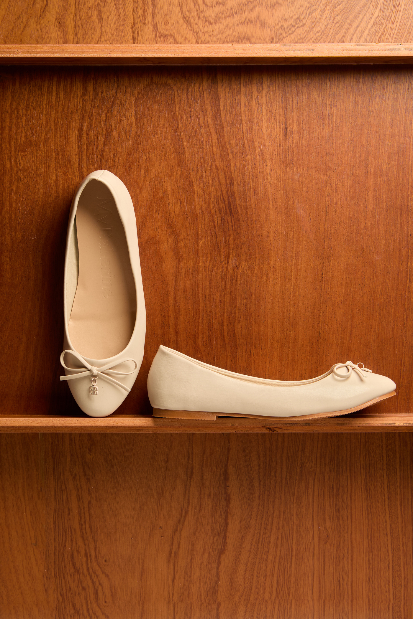 Briony Comfy Ballerina In Beige