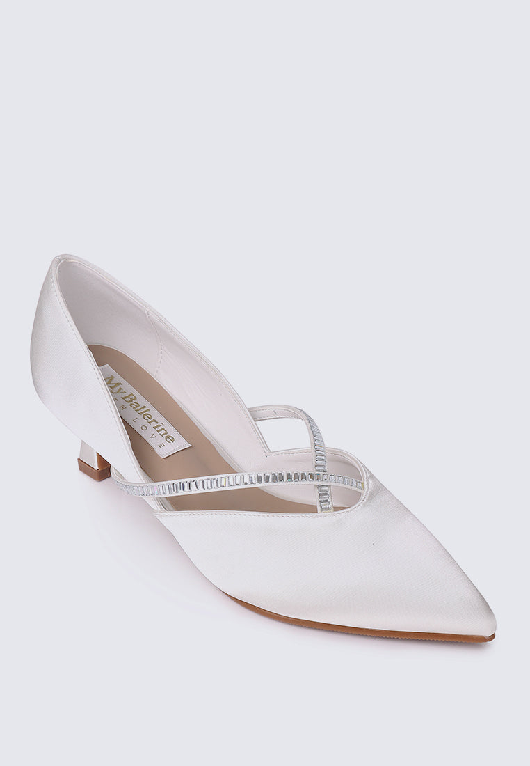 Whitney Comfy Heels In Ivory