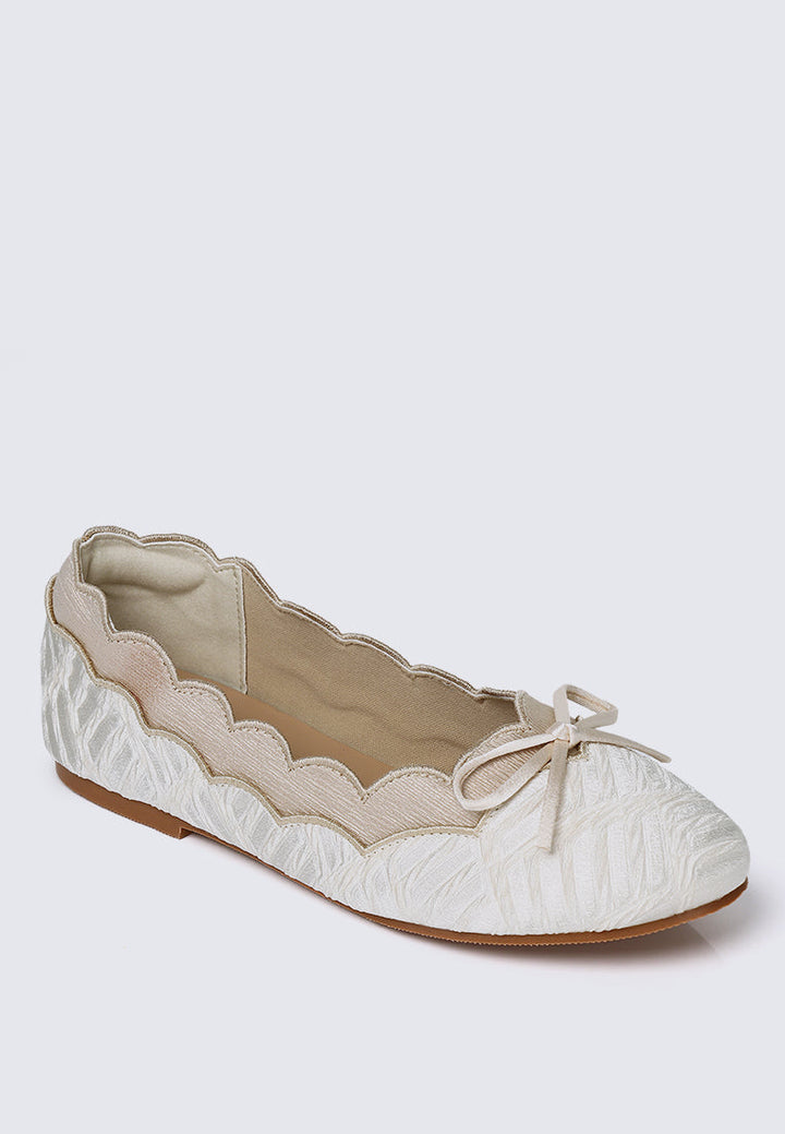 Beatrix Comfy Ballerina In Beige