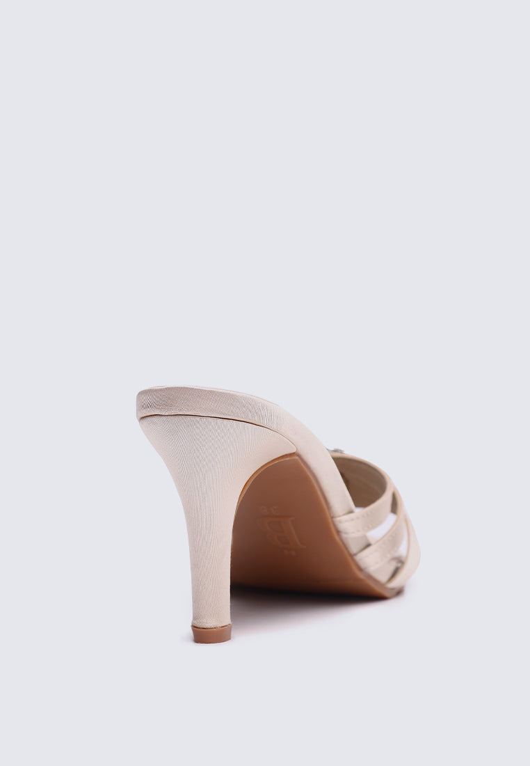 Denese Comfy Heels In Almond
