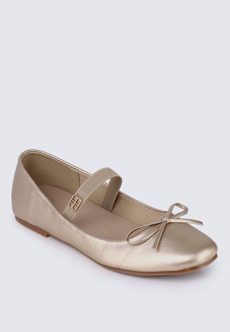 Beyonca Comfy Ballerina In Gold