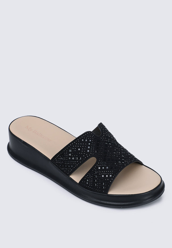 Gentle Feet Comfy Wedges In Black