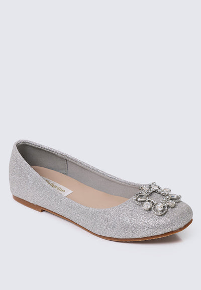 Maribel Comfy Ballerina In Silver