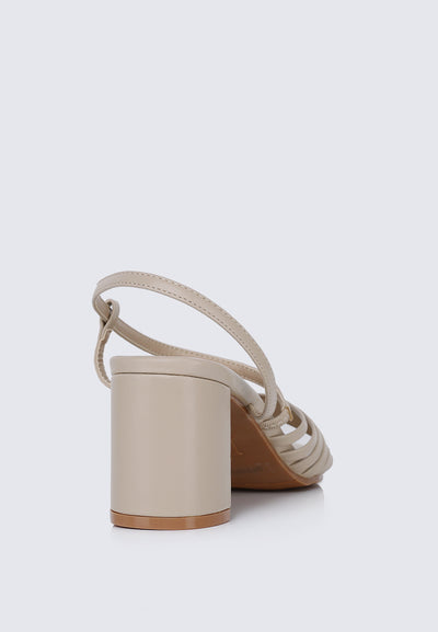 Alma Comfy Heels In Almond