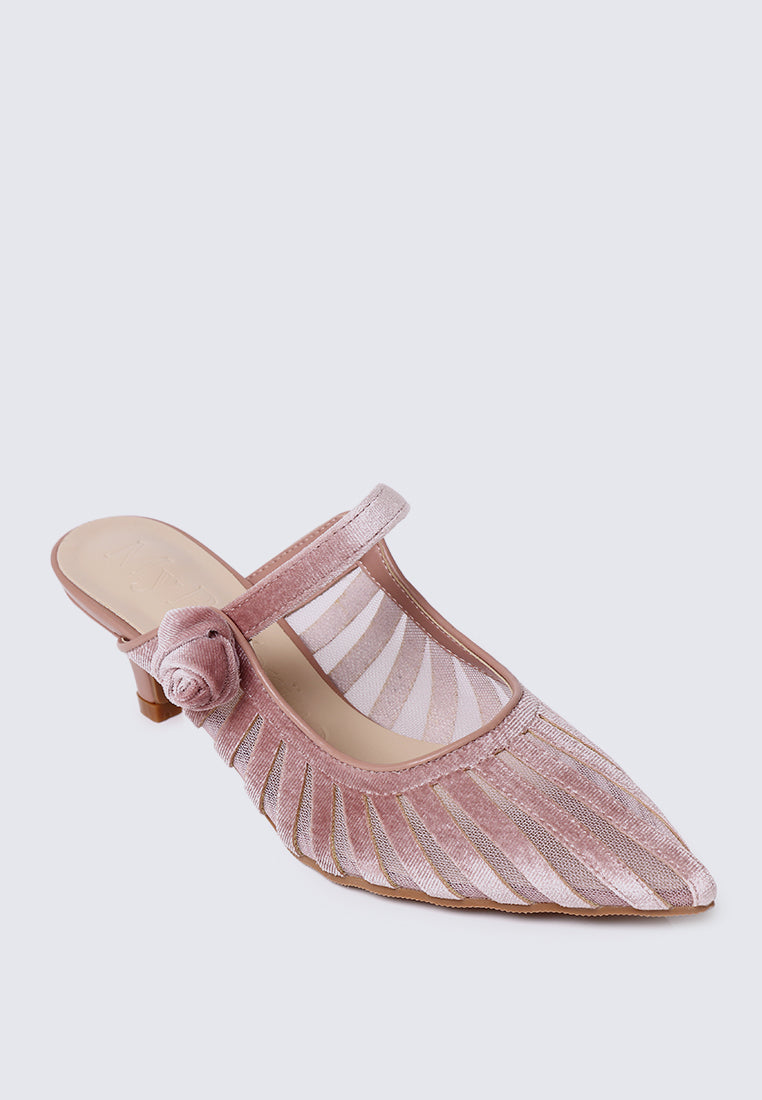 Fioren Comfy Heels In Rose Gold