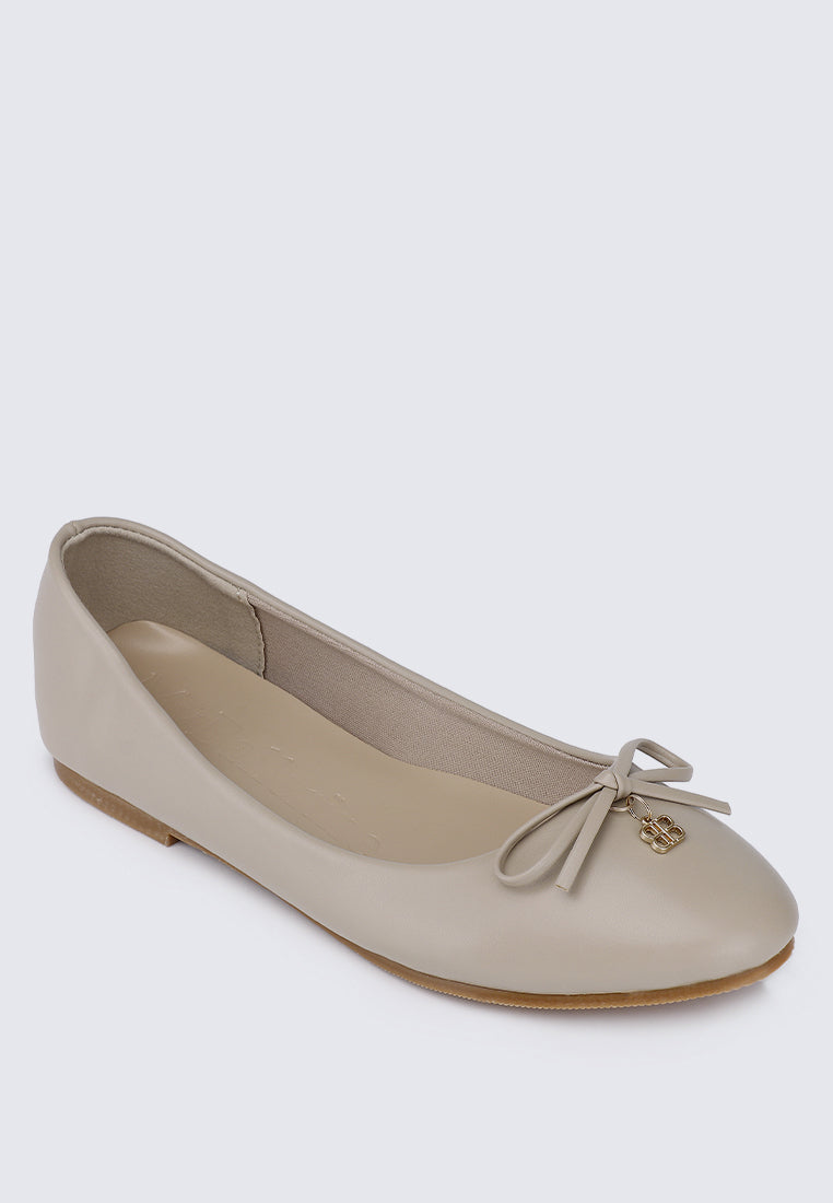 Briony Comfy Ballerina In Almond