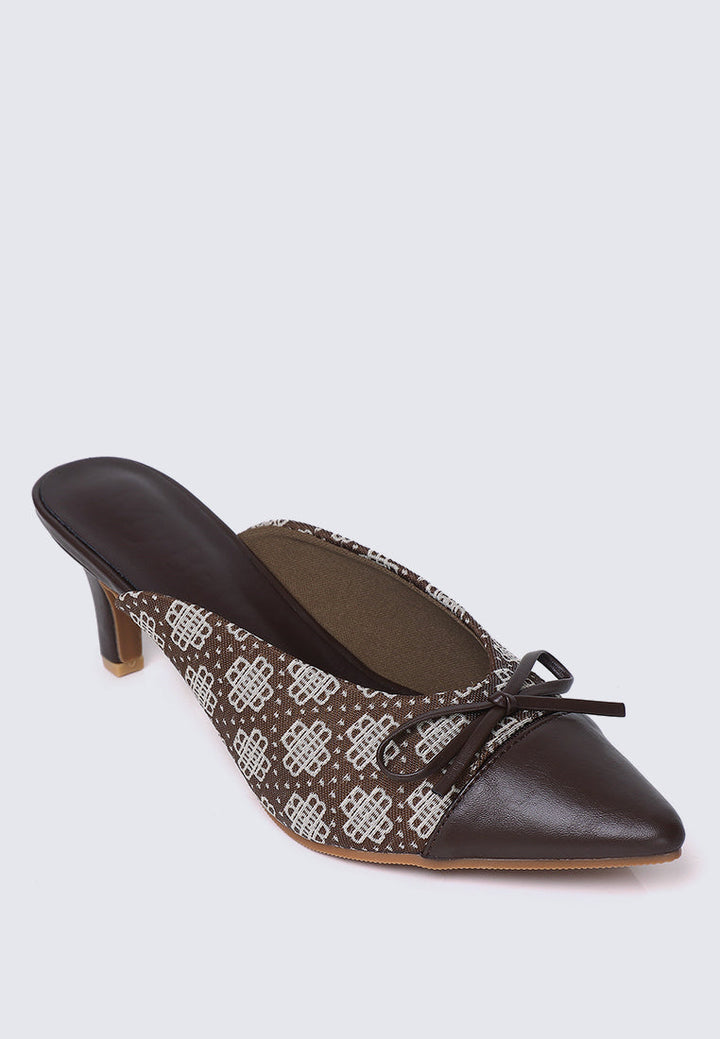 Aleeya Comfy Heels In Espresso