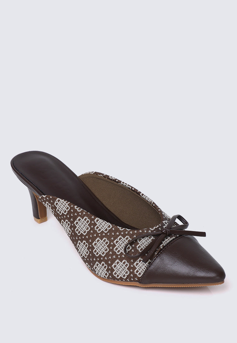 Aleeya Comfy Heels In Espresso