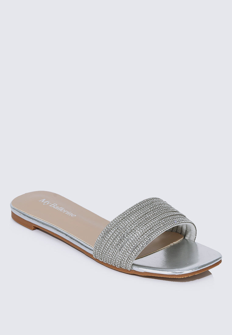 Luz Comfy Sandals In Silver