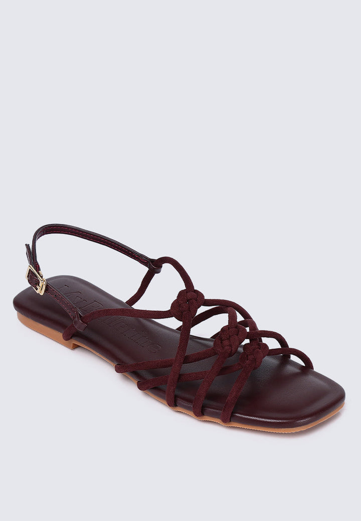 Naomi Comfy Sandals In Burgundy