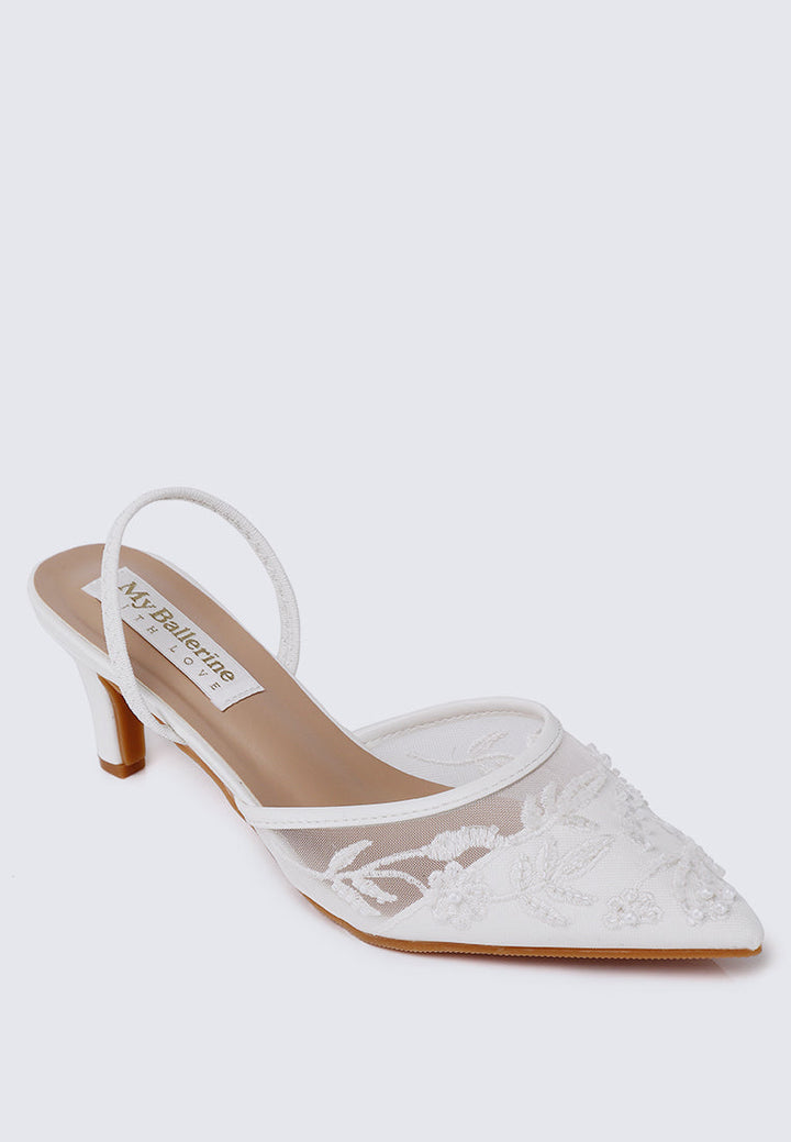 Elowen Comfy Heels In Ivory