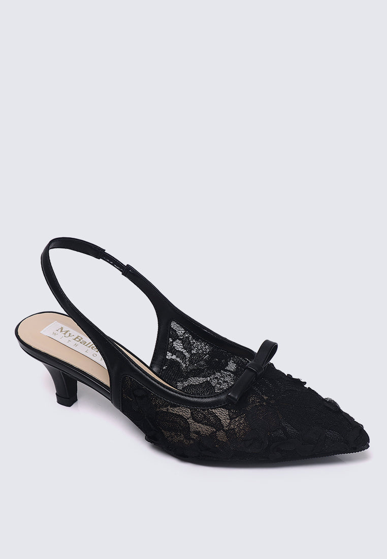 Cyanelle Comfy Heels In Black