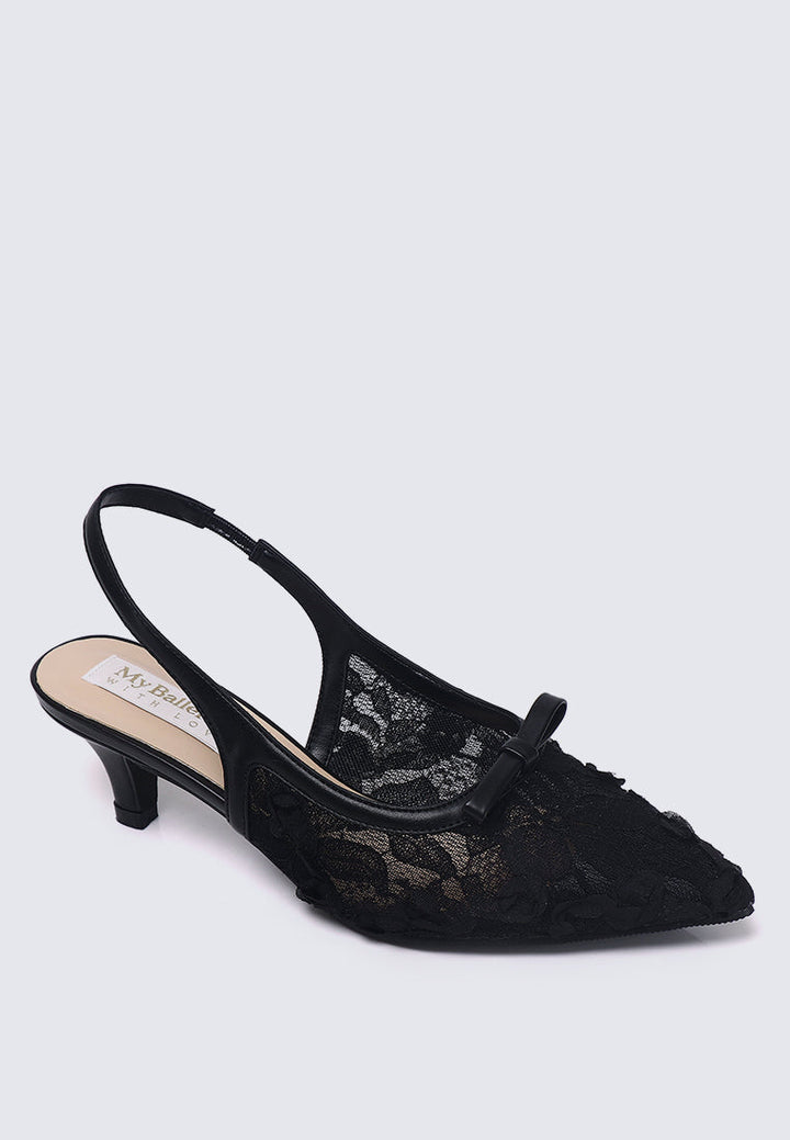 Cyanelle Comfy Heels In Black