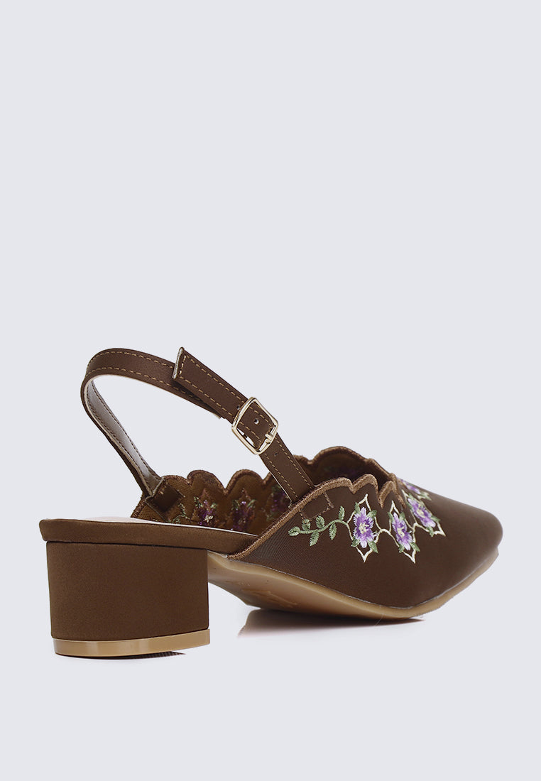 Anastasia Comfy Heels In Coffee