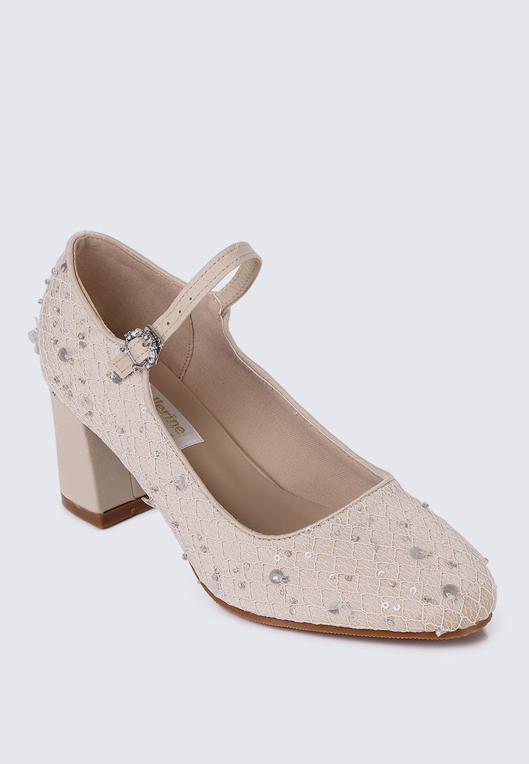 Clarisse Comfy Heels In Nude