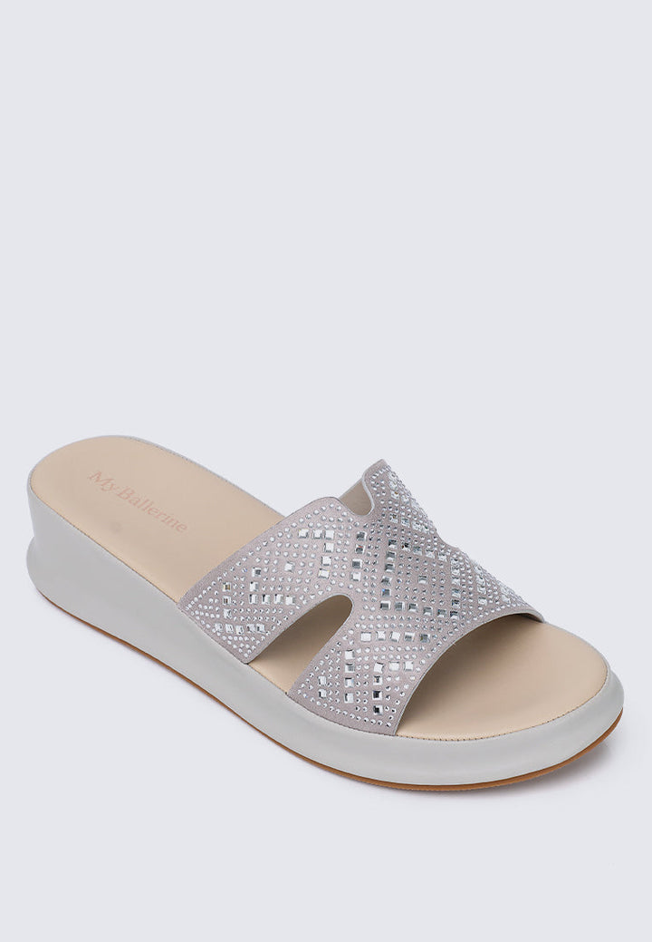 Gentle Feet Comfy Wedges In Grey