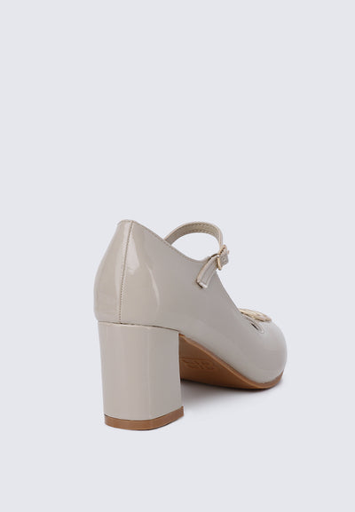 Jane WideFit Comfy Pumps In Almond