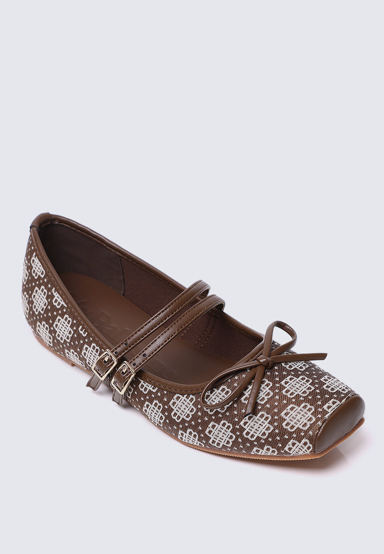 Zahra Comfy Ballerina In Espresso